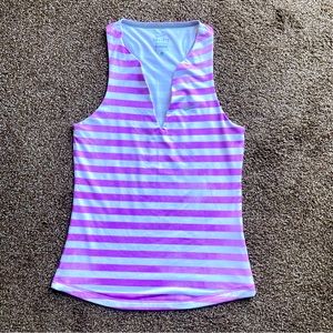 Nike Purple/White striped sleeveless tank size S